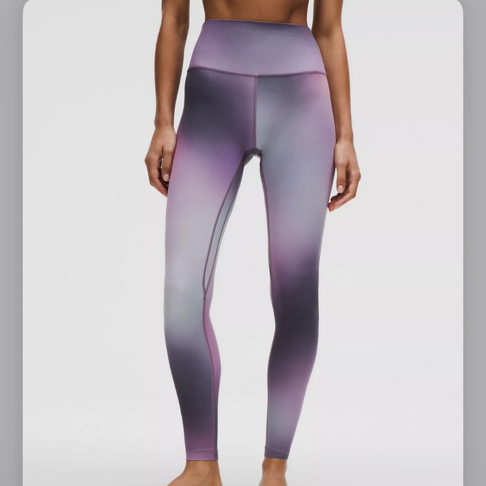 Lululemon Align High Rise 28” Purple and Gray Full Length Legging Pant Size 8 - Picture 2 of 10